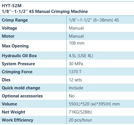 HYT-52M HOSE CRIMPING MACHINE