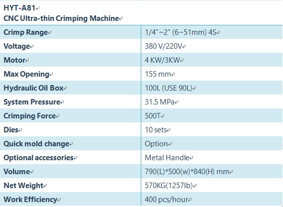HYT-A81 Hydraulic Hose Crimping Machine