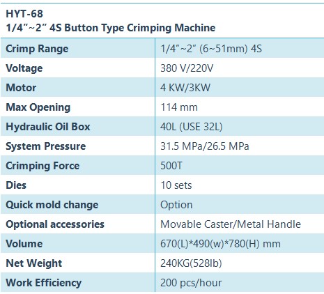 HYT-68 hydraulic hose crimping machine