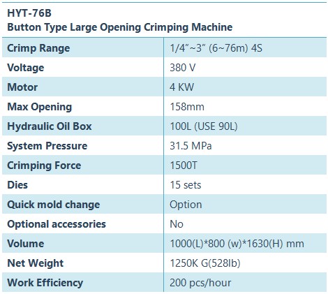 HYT-76B hydraulic hose crimping machine