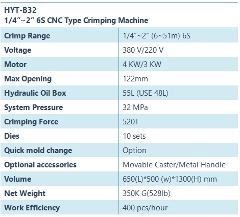 HYT-B32 hydraulic hose crimping machine