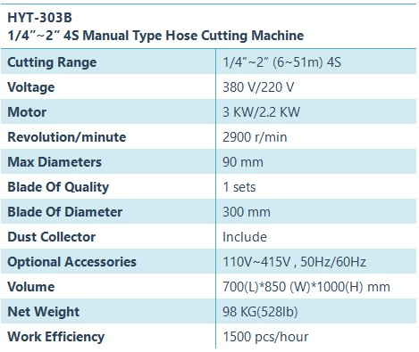 HYT-303B Manual Type Hydraulic Hose Cutting Machine