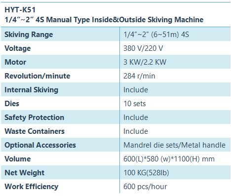 HYT-K51 inside & outside skiving machine