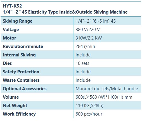 HYT-K52 Elasticity Type inside&outside skiving machine