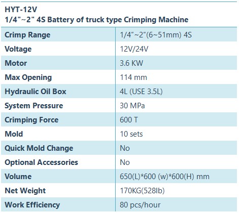 HYT-12V-Crimping machine