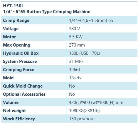 HYT-150L specification